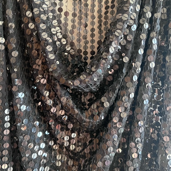 Norations Black Sequin Sheer Overshirt - Picture 2 of 5